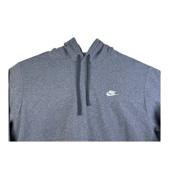 Nike Sportwear Club Fleece Pullover Grey Hoodie Sweatshirt Mens XXL - BV2654-071 - Picture 2 of 13